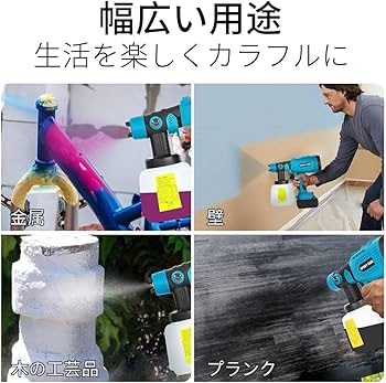 Amazon | XideSyzyct 互換 コードレス電動スプレーガン マキタ18V